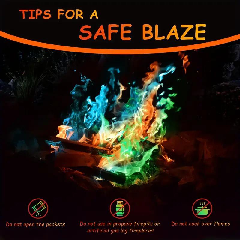 Mystical Magic Fire Packets, 3 Counts Color-changing Magic Flames, Easy-to-use Long-lasting Outdoor Campfire Essentials for Unforgettable Gatherings