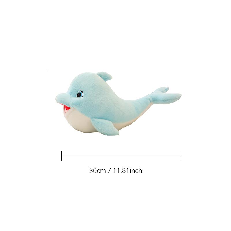 11.8-inch Cute Dolphin Doll Simulation Dolphin Stuffed Animal Plush Toy Cartoon Decoration Holiday Gift&birthday Gift