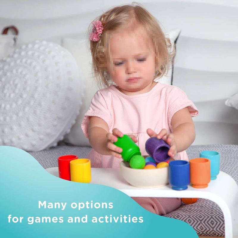 Montessori Intellectual Toys, Wooden Sorter, Open-ended Interactive Play Experience, Color Matching Toys, Christmas Birthday Gifts for Children