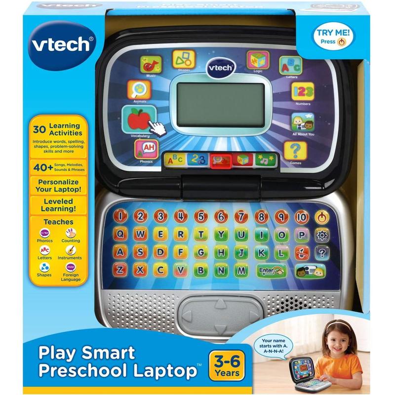 Play Smart Preschool Laptop, Black