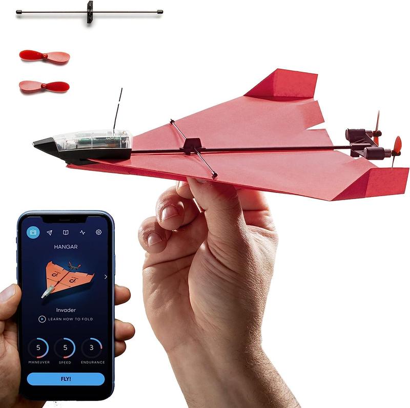 4.0 The Next-Generation Smartphone RC Controlled Paper Airplane Kit. Easy to Fly with Autopilot & Gyro Stabilizer. For Hobbyists, Pilots, Tinkerers. STEM Ready with DIY Modular Kit