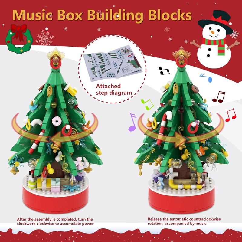 Advent Calendar 2024 Kids & Adult, 24 Pack Christmas Tree Building Blocks with Music, Christmas Countdown Calendar, Ideal Gift for 3 4 5-7 8-12 Boys and Girls birthday gift