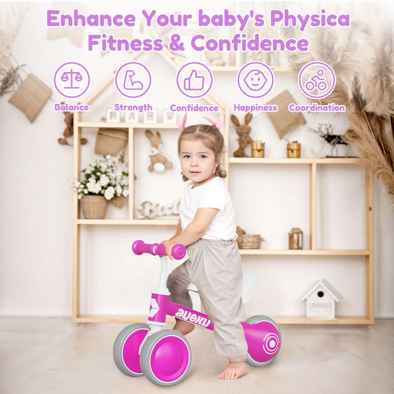 AyeKu Baby Balance Bike for 1 Year Old Boy Girl Gifts Toddler Bike for One Year Old Toys 1 st First Birthday Gifts Baby Toys 12-24 Months, Orange Black