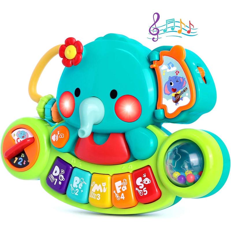 Baby Toys 6-12 Months Dinosaur Piano Music Light Up Toys for 1 Year Old Boys Girls Infant Toys for 7 8 9 10 12 18 Months Interactive Piano Keyboard Toys Baby Christmas 1st Birthday Gifts