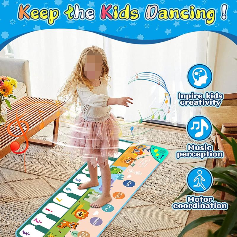 Piano Mat, Music Keyboard Touch Playmat Early Education Learning Musical, Toys for Girls Boys