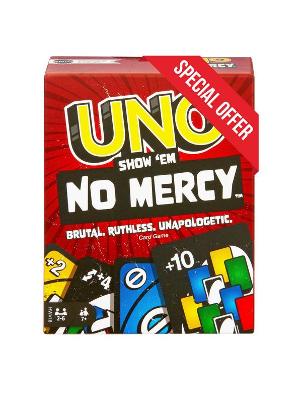 UNO Show No Mercy Card Game - Fun for Kids, Adults & Family Night - Ideal for Parties & Travel