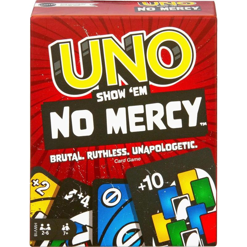 UNO Show No Mercy Card Game - Fun for Kids, Adults & Family Night - Ideal for Parties & Travel