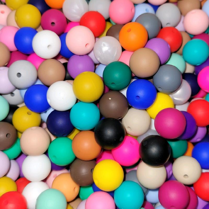 15mm Mix Silicone Beads - 20pcs