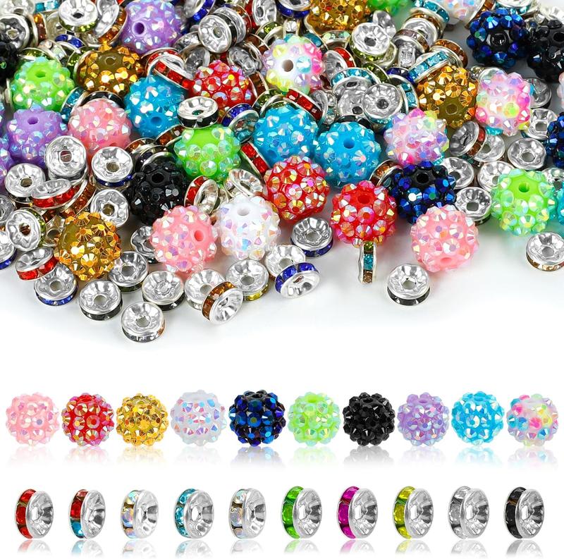 50 Rhinestone Beads and 200 Spacer Beads, Beads for Pens, Beads for Beadable Pens, Beads for Bracelets