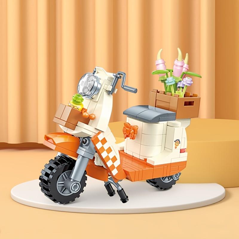 Balloon motorcycle small particle building block mini car model puzzle toy building block，Thanksgiving, Black Friday gifts, Christmas gifts