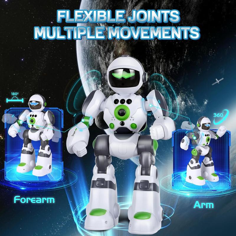 Robot Toys Gift for Kids: Remote Control Robot Programmable Robot with Record Voice Music Dancing Gesture Control, for Toddler Boys and Girls