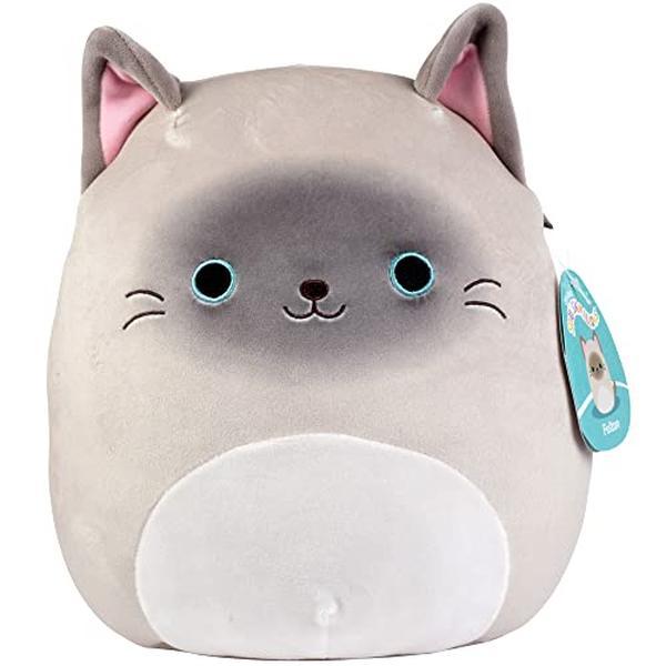 Squishmallows Original 10-Inch Felton The Siamese Cat - Official Jazwares Plush - Collectible Soft & Squishy Kitty Stuffed Animal Toy - Add to Your Squad - Gift for Kids, Girls & Boys