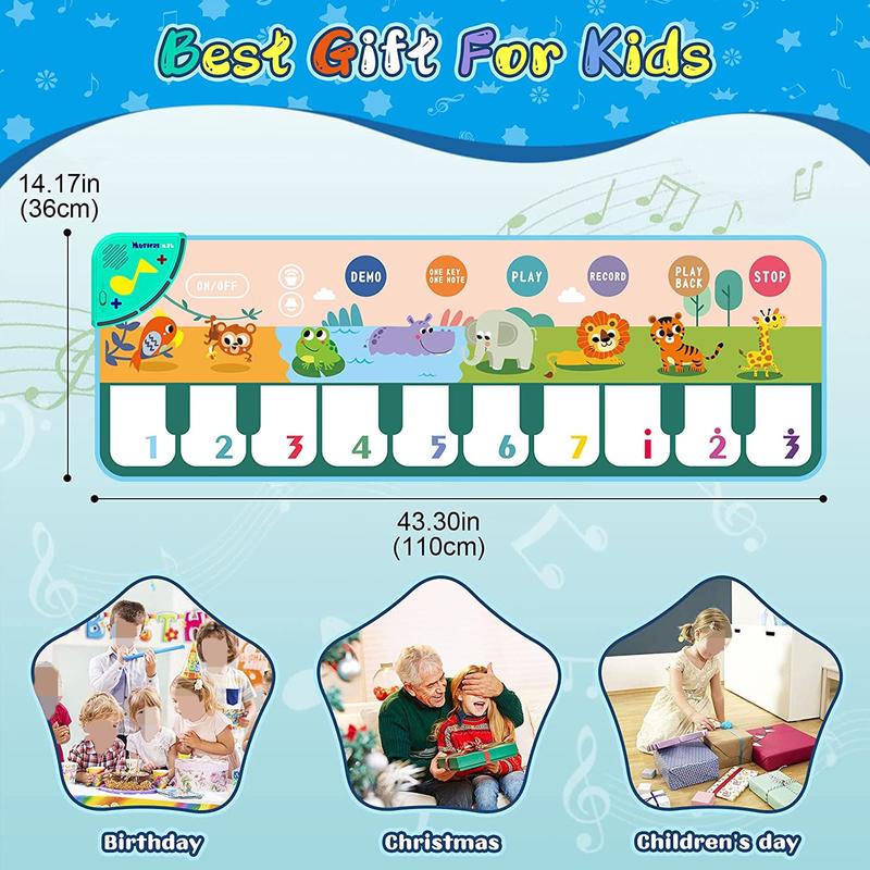 Piano Mat, Music Keyboard Touch Playmat Early Education Learning Musical, Toys for Girls Boys