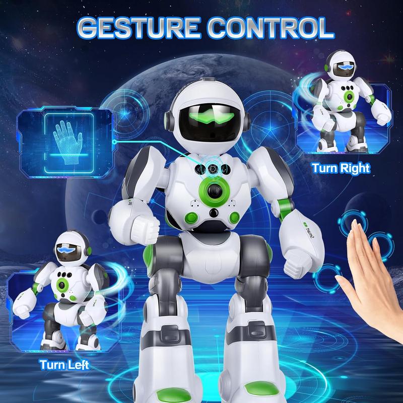 Robot Toys Gift for Kids: Remote Control Robot Programmable Robot with Record Voice Music Dancing Gesture Control, for Toddler Boys and Girls