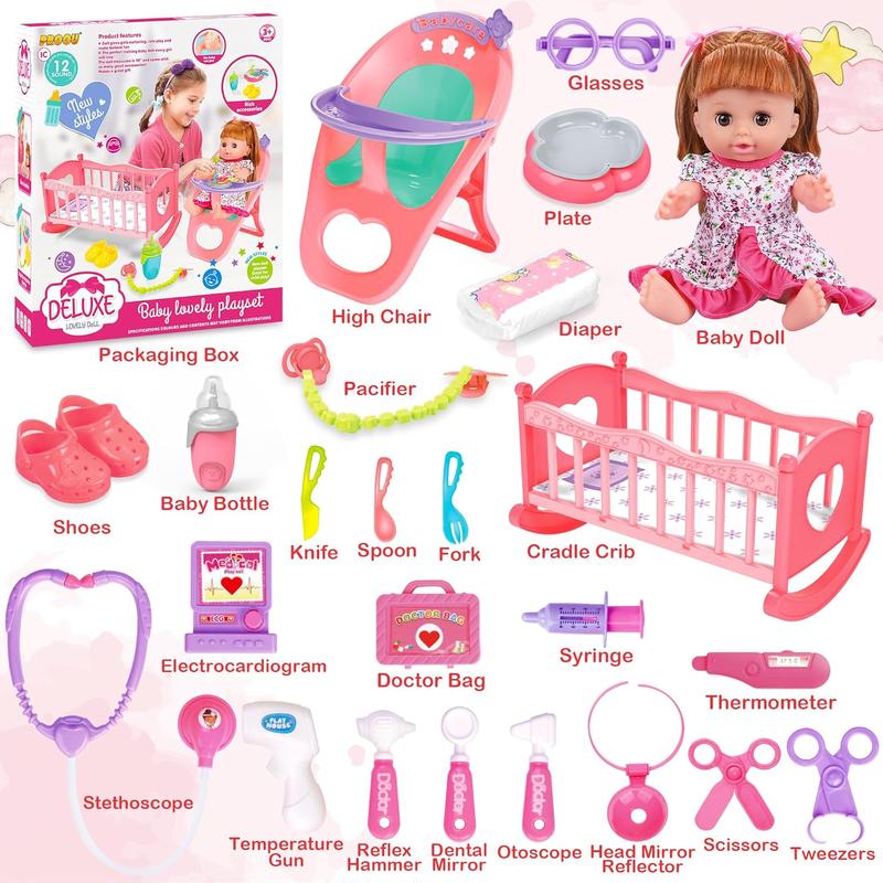 Baby Doll Toys Set, 14