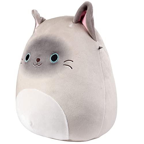 Squishmallows Original 10-Inch Felton The Siamese Cat - Official Jazwares Plush - Collectible Soft & Squishy Kitty Stuffed Animal Toy - Add to Your Squad - Gift for Kids, Girls & Boys