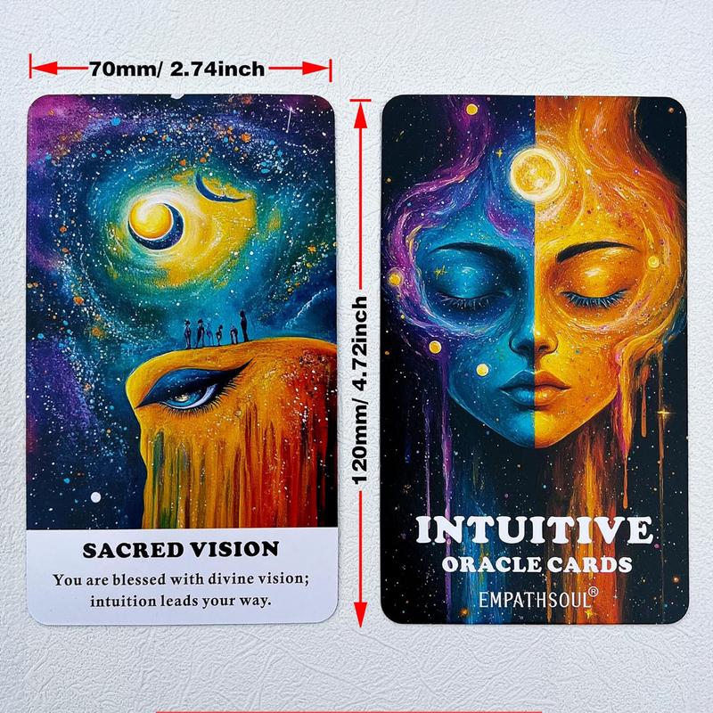 Intuitive Oracle Cards: A 56 Oracle Card Deck with keywords, divination tool for oracle reading, psychic reading, fortune, spiritual, tarot card deck, affirmation cards