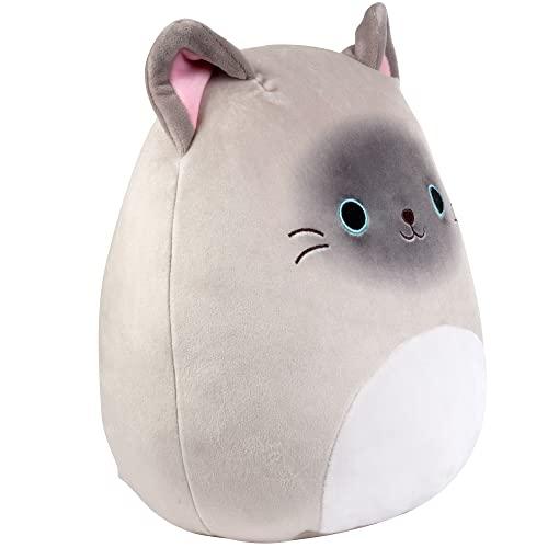 Squishmallows Original 10-Inch Felton The Siamese Cat - Official Jazwares Plush - Collectible Soft & Squishy Kitty Stuffed Animal Toy - Add to Your Squad - Gift for Kids, Girls & Boys