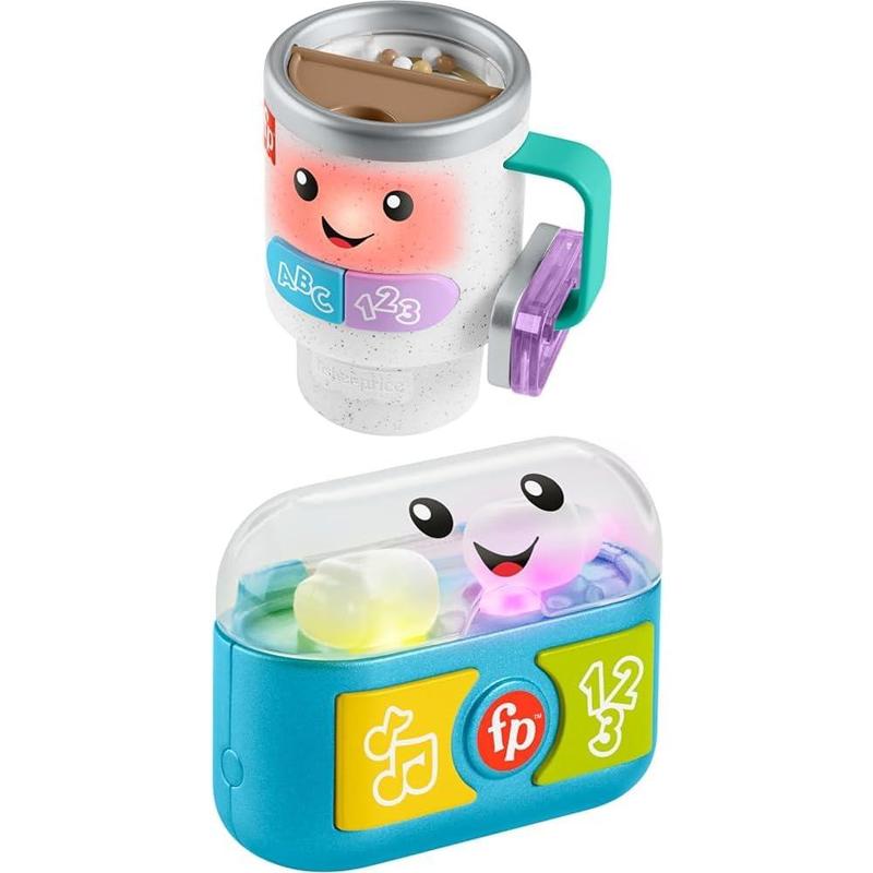 Fisher-Price Baby & Toddler Toy Laugh & Learn Wake Up & Learn Coffee Mug with Lights Music & Learning for Infants Ages 6+ Months