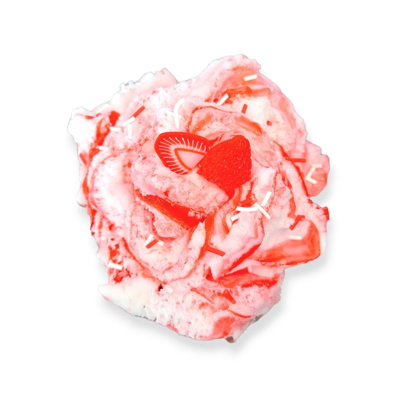 Strawberry & Cream Frappe Handmade Hybrid Slime