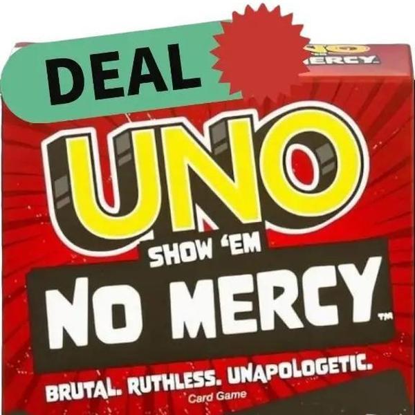 UNO Show No Mercy Card Game - Fun for Kids, Adults & Family Night - Ideal for Parties & Travel