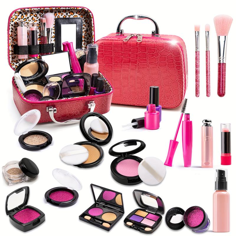 21PCS Play Makeup Set for Kids, Complete Cosmetic Kit with Bag for Imaginative Play, Perfect Birthday and Christmas Gift for Little Girls Ages 3, 4, 5, 6, 7, 8+