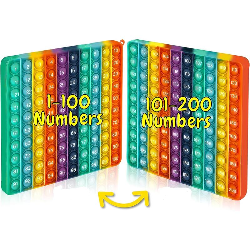 Multiplication Game Table Math Game Table Rainbow Sensory Toy Flash Cards Stress Relief for Boys Girls Learning Toys