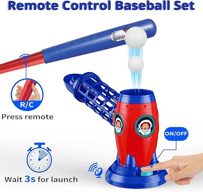 Electric Automatic Baseball Set for Boys and Men - Includes 11 Balls - Perfect Birthday and Christmas Gift - Outdoor Sports Toy