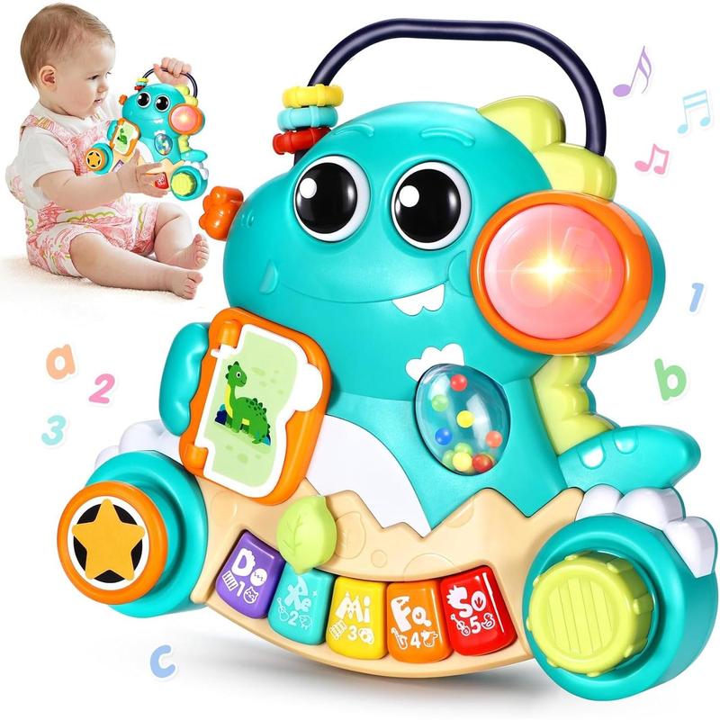 Baby Toys 6-12 Months Dinosaur Piano Music Light Up Toys for 1 Year Old Boys Girls Infant Toys for 7 8 9 10 12 18 Months Interactive Piano Keyboard Toys Baby Christmas 1st Birthday Gifts