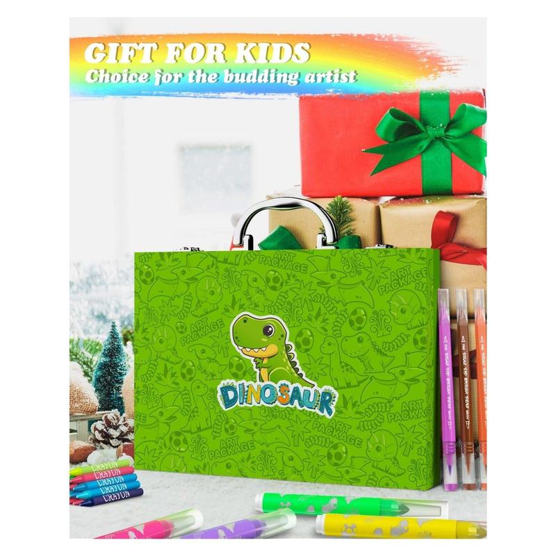 Dinosaur Art Box-Dinosaur art kits are included in this portable, high-quality box. The nice and fun cover attracts kids and inspires them to get their hands dirty. Every child is a little artist!