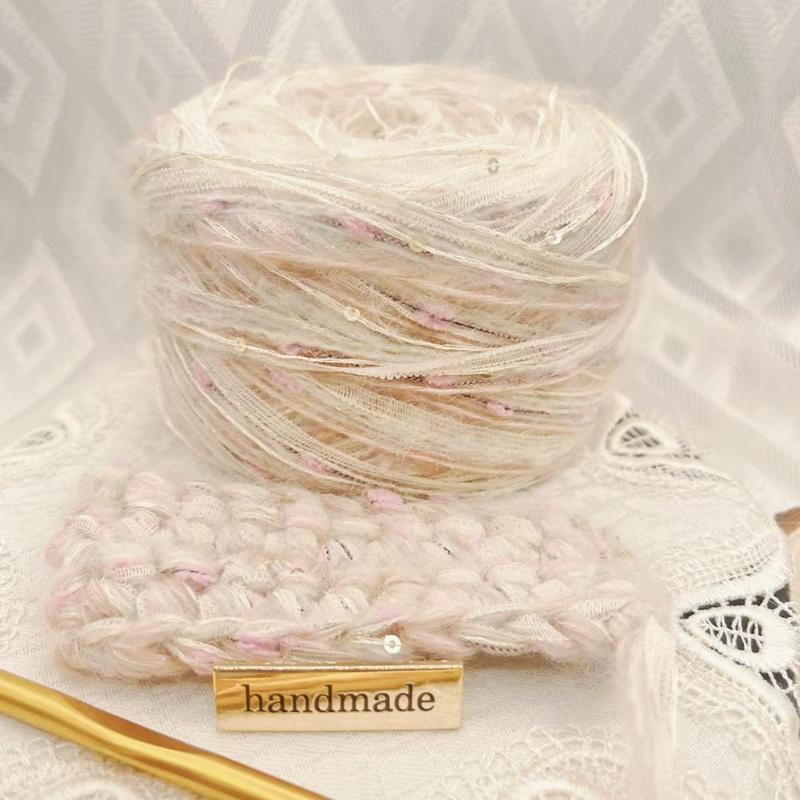 50g Mixed Color Knitting Yarn, 1 Count DIY Clothes Hat Scarf Soft Knitting Yarn, Crochet Decorative Supplies for Hair Clip Bag Gift