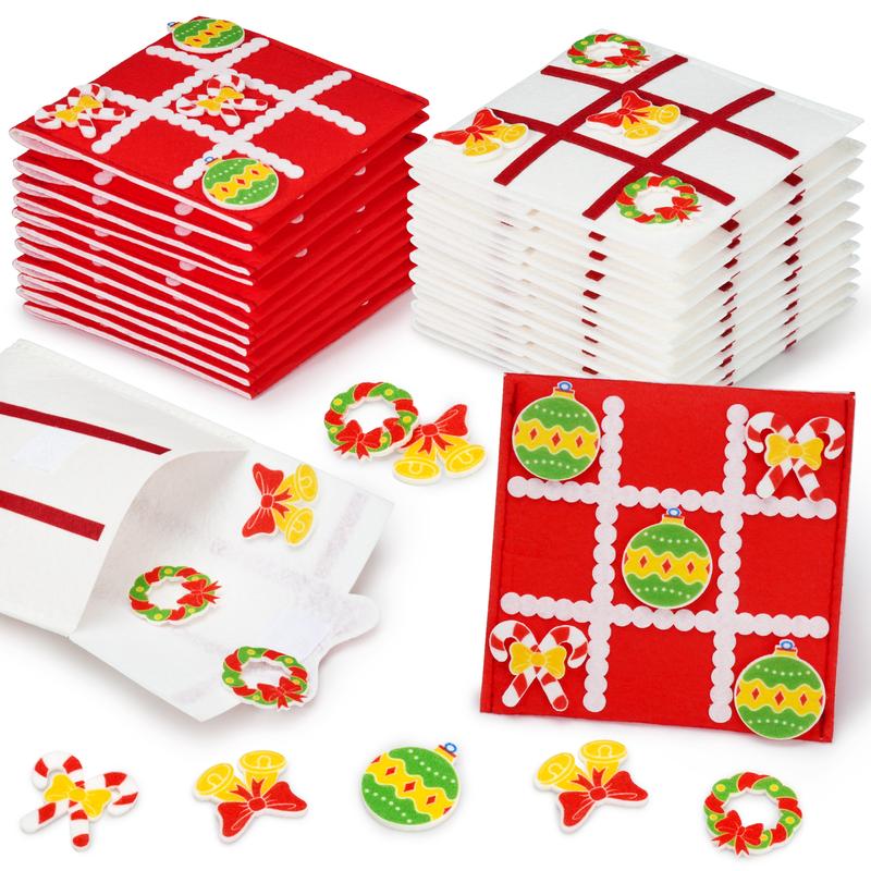 JoyCat Christmas Party Favors, Tic Tac Toe Strategic Board Game for Family, Stocking Stuffers, Goodie Bag Stuffers, Christmas Gifts for Students