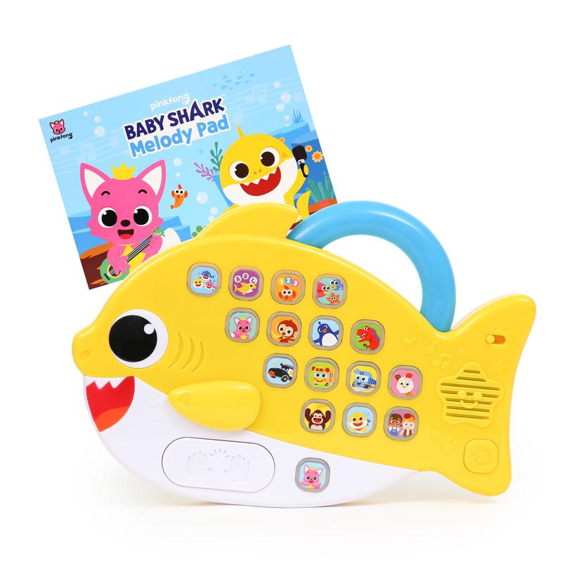 Baby Shark Melody Pad with Lyrics Booklet, Baby Shark Toys, Interactive Learning Toys For Toddlers, Learning & Education Toys, Baby Shark Gifts For Kids