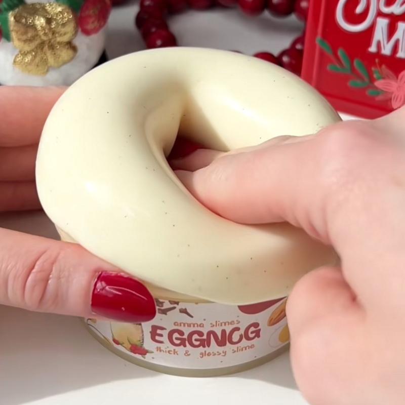 Eggnog Slime • Thick and Glossy Texture