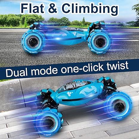 Rechargable RC Stunt Car with Light & Music for Boys and Adults - 360° Flips