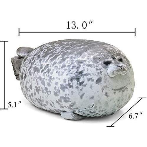 Chubby Seal Pillow, Stuffed Cotton Plush Animal Toy Cute Ocean Small (13 Inch), Gift for Boys Girls