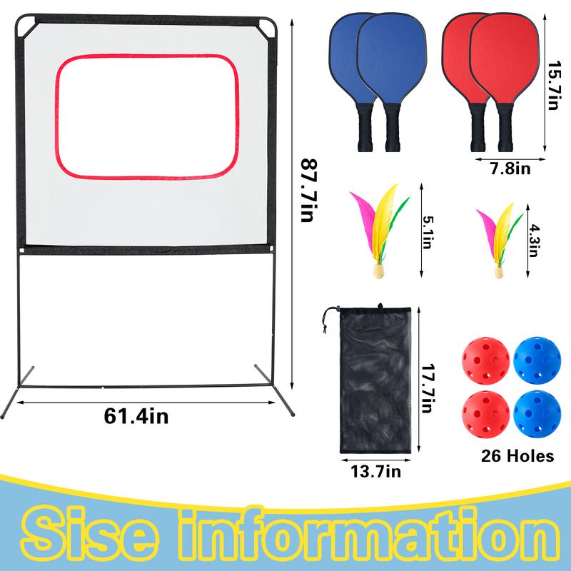 MOPHOTO Portable Pickleball with Net, A Racket Game That Combines Pickleball, Badminton, and Tennis, Backyard Games Sport Outdoor Indoor,Fun Games for Adults and Family