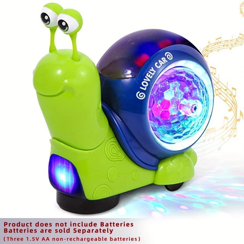 Creative Musical Light Up Crawling Snail Toy, Early Learning Educational Toy, Interactive Crawling Snail Toy