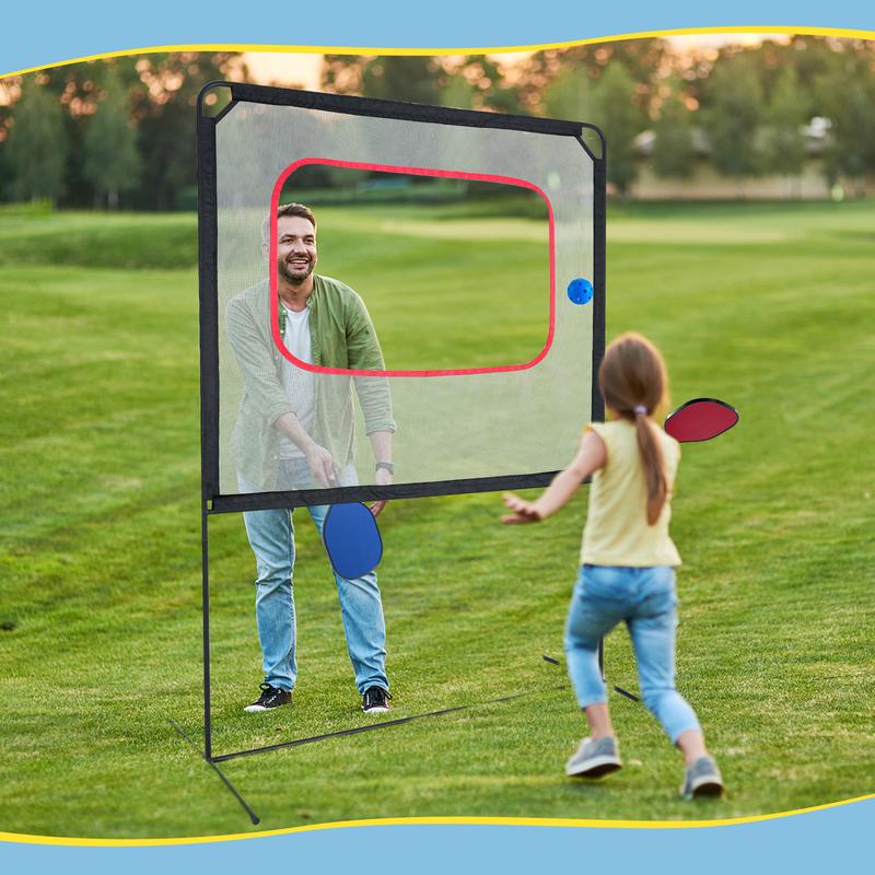 MOPHOTO Portable Pickleball with Net, A Racket Game That Combines Pickleball, Badminton, and Tennis, Backyard Games Sport Outdoor Indoor,Fun Games for Adults and Family