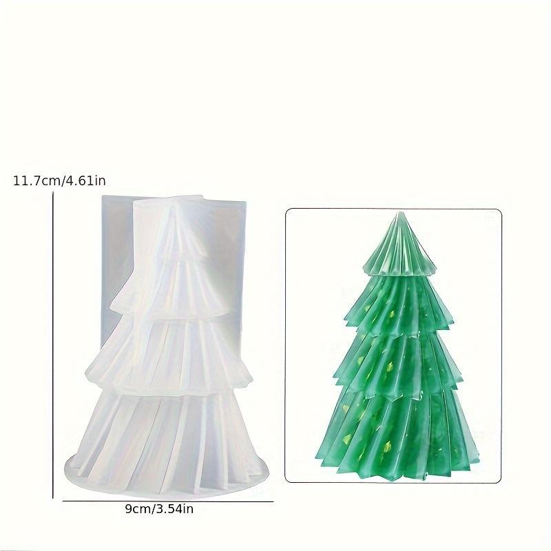 Christmas Tree Shaped Silicone Mold, 1 Count DIY Candle Mold, Resin Casting Mold, DIY Candle Making Mold, Home Decor Supplies, Christmas Gift