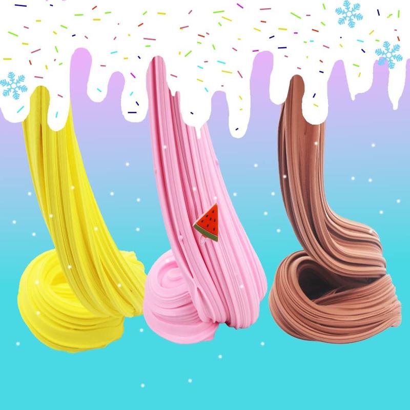 5 Pack Butter Slime Kit,Birthday Gifts for Kids,Party Favor for Girls & Boys,Non Sticky,Super Soft Sludge Toy