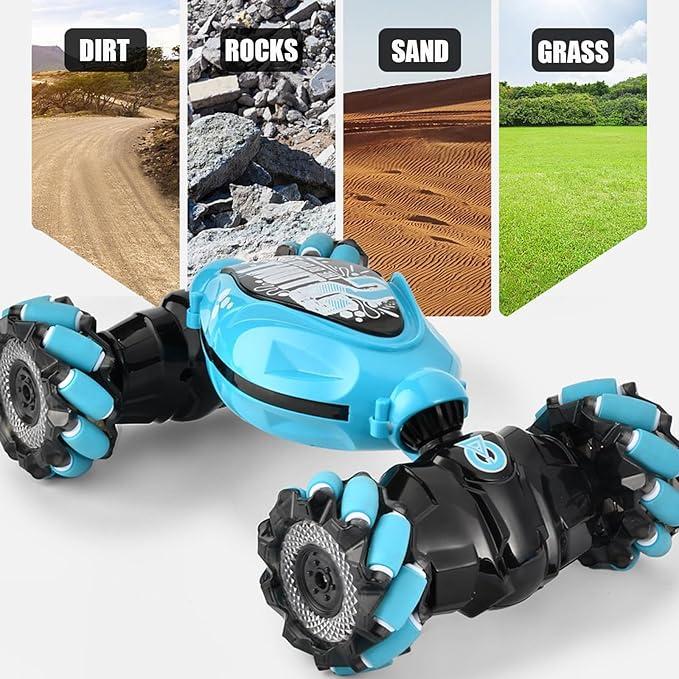 Rechargable RC Stunt Car with Light & Music for Boys and Adults - 360° Flips