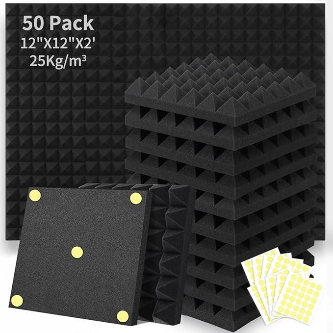 12 24 50 Packs Acoustic Foam Panels 2