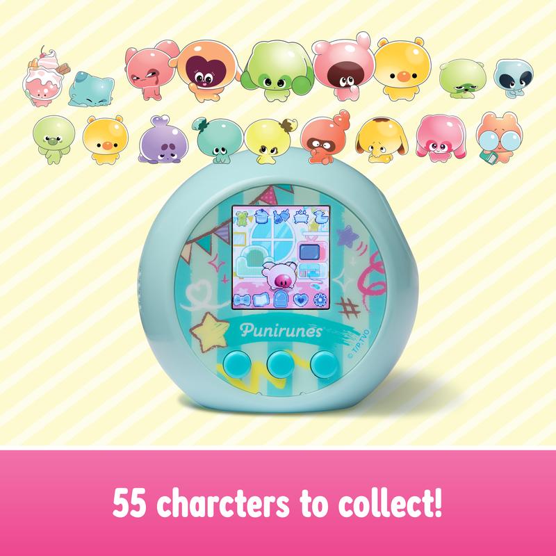 Punirunes, Interactive Digital Toy with 55 Squishy Characters Inside, Reacts to Touch, Full-Color Display, Kids Toys for Girls & Boys Ages 5+