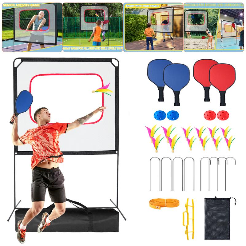 MOPHOTO Portable Pickleball with Net, A Racket Game That Combines Pickleball, Badminton, and Tennis, Backyard Games Sport Outdoor Indoor,Fun Games for Adults and Family