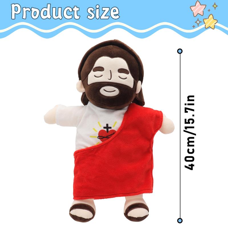 Calming Sleep Breathing Jesus Plush Toy-Sacred Heart of Jesus perfect Christmas gifts for kid adult electric music doll