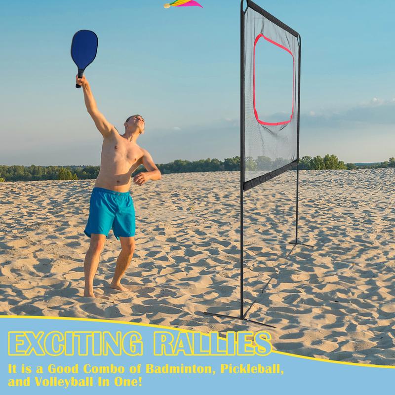 MOPHOTO Portable Pickleball with Net, A Racket Game That Combines Pickleball, Badminton, and Tennis, Backyard Games Sport Outdoor Indoor,Fun Games for Adults and Family