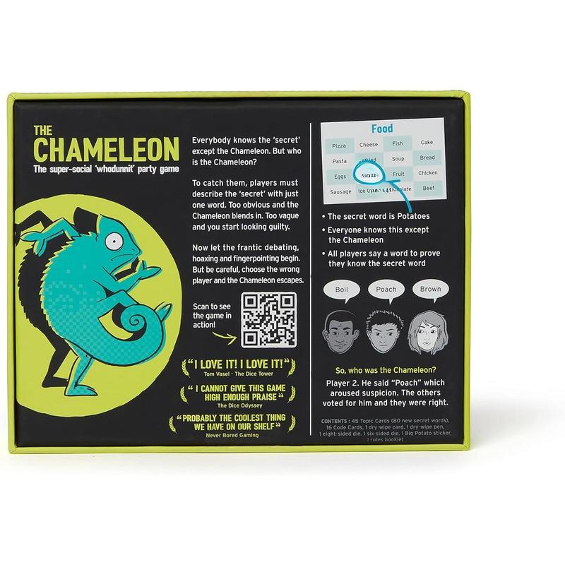 The Chameleon Board Game: A Spot-The-Imposter Game for Families & Friends | Includes 80 Extra Secret Words