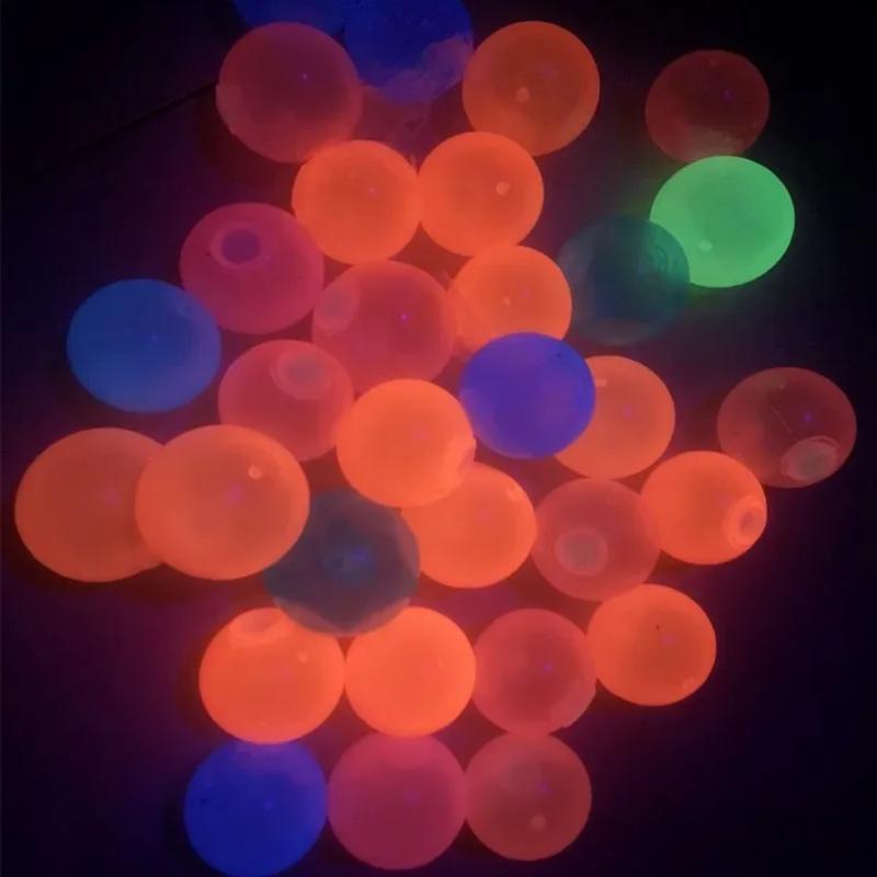 Luminous Elastic Ball Decompression Toy Capable of Sticking To Wall