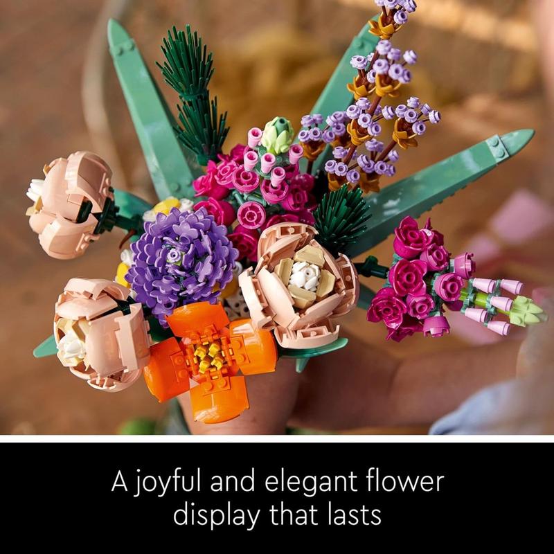 Various Kinds of legi Flowers, Rose Building Block Flowers, Living Room Bedroom Ornaments, Compatible with All Brands Building Block Toys, Gifts for Girls, Mother's Day Gifts, Gift Decorations